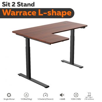 Ergotrend โต๊ะไฟฟ้าเออร์โกเทรน ยืน-นั่งทำงาน รุ่น Sit2stand Warrace L-shape